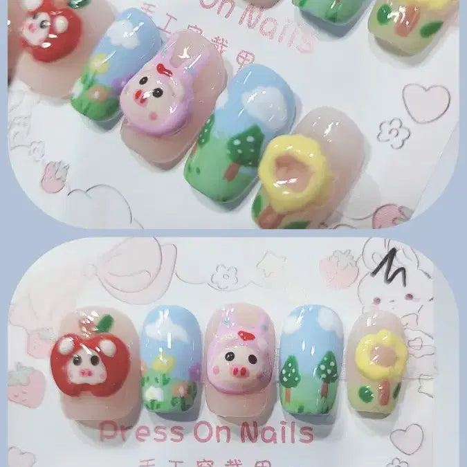 [BUNJANG] Handmade Character Nail Tips / 핸드메이드 캐릭터 네일팁