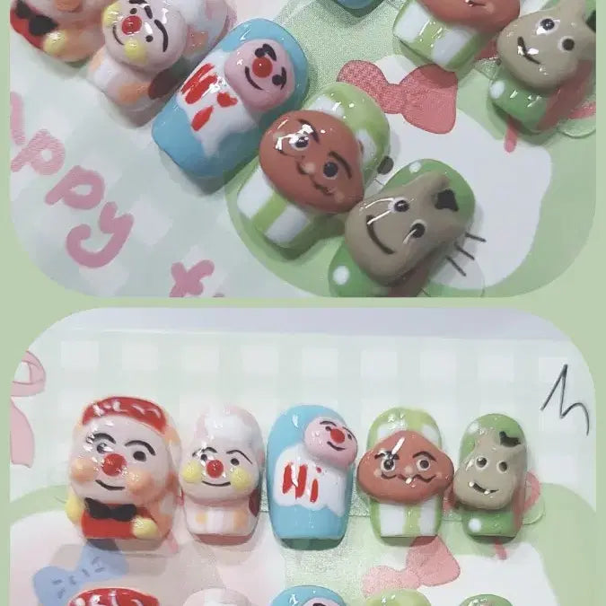 [BUNJANG] Handmade Character Nail Tips / 핸드메이드 캐릭터 네일팁