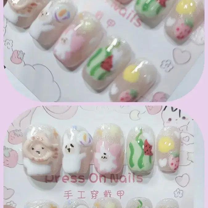 [BUNJANG] Handmade Character Nail Tips / 핸드메이드 캐릭터 네일팁