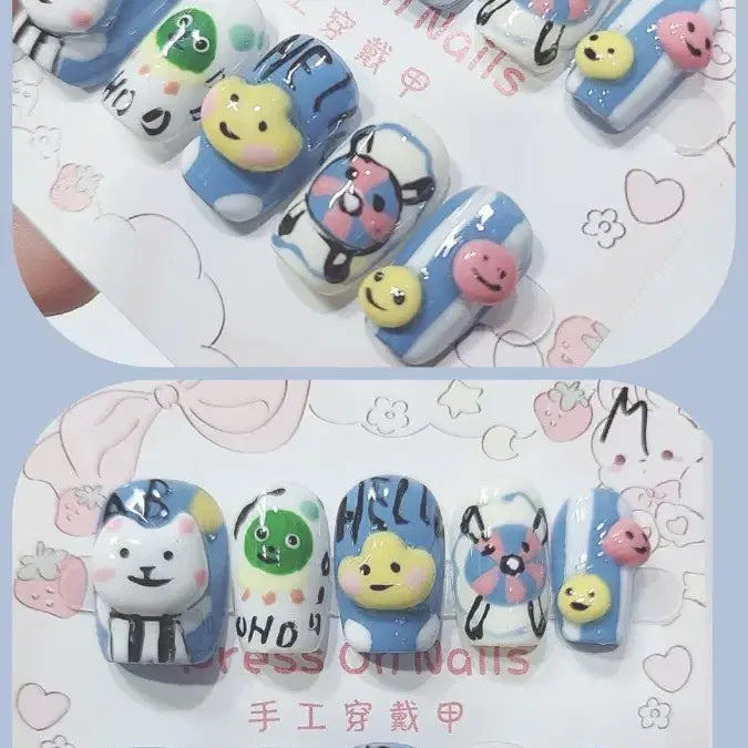 [BUNJANG] Handmade Character Nail Tips / 핸드메이드 캐릭터 네일팁