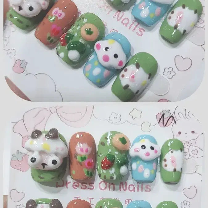 [BUNJANG] Handmade Character Nail Tips / 핸드메이드 캐릭터 네일팁