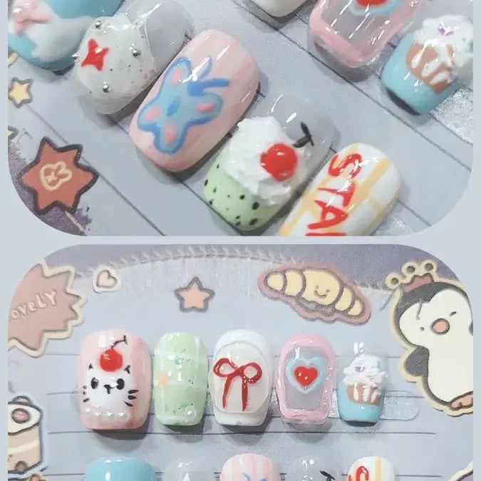 [BUNJANG] Handmade Character Nail Tips / 핸드메이드 캐릭터 네일팁