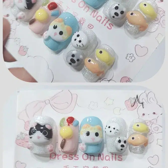 [BUNJANG] Handmade Character Nail Tips / 핸드메이드 캐릭터 네일팁