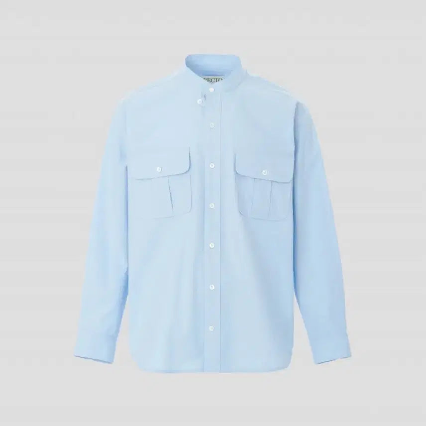 [BUNJANG] RECTO Fabio China Collar Shirt Sky Blue / [M]렉토 파비오 차이나 카라 셔츠 스카이블루