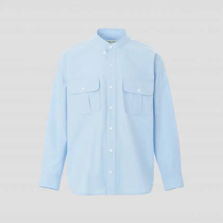 [BUNJANG] RECTO Fabio China Collar Shirt Sky Blue / [M]렉토 파비오 차이나 카라 셔츠 스카이블루