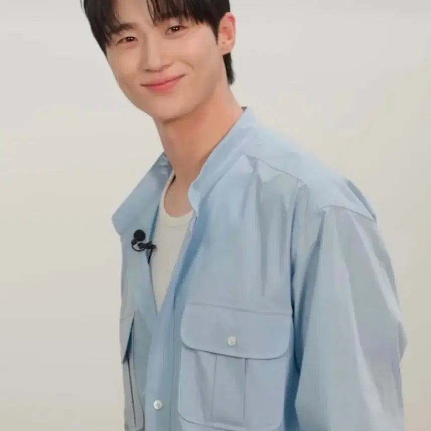 [BUNJANG] RECTO Fabio China Collar Shirt Sky Blue / [M]렉토 파비오 차이나 카라 셔츠 스카이블루