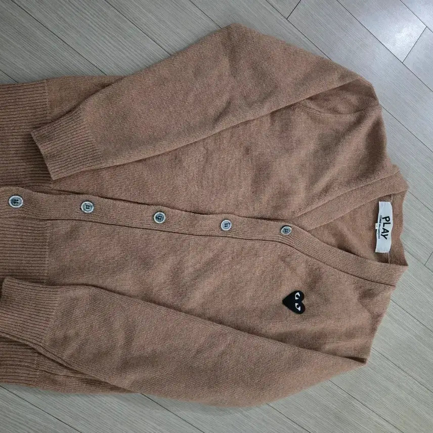 [BUNJANG] Comme des Garcons Play Brown Cardigan / 꼼데가르송 플레이 브라운 가디건