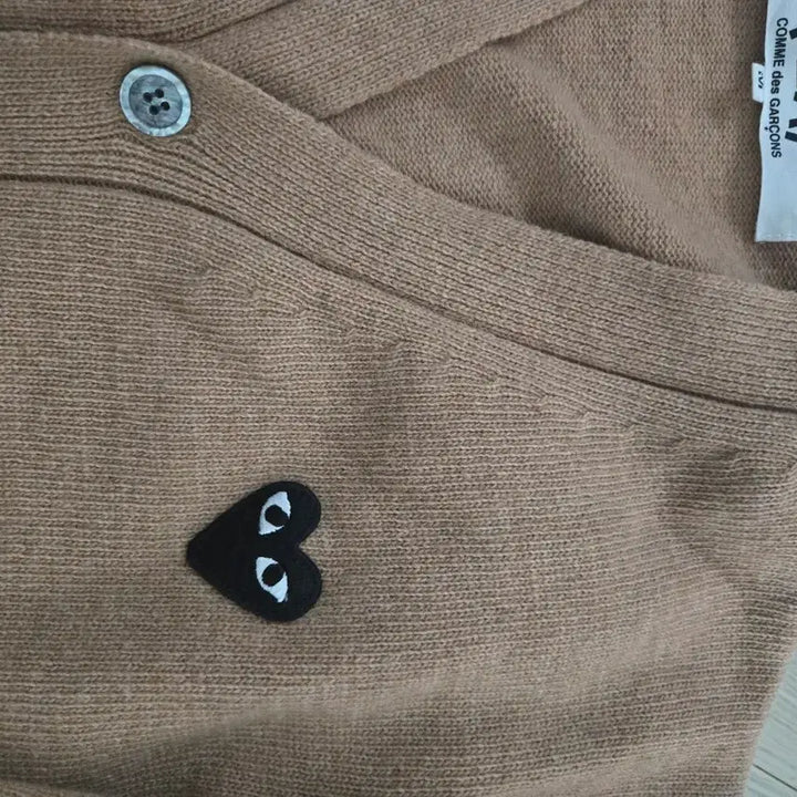 [BUNJANG] Comme des Garcons Play Brown Cardigan / 꼼데가르송 플레이 브라운 가디건
