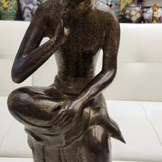 [BUNJANG] Bronze Standing Maitreya Buddha Statue / 청동 반가사유상 불상