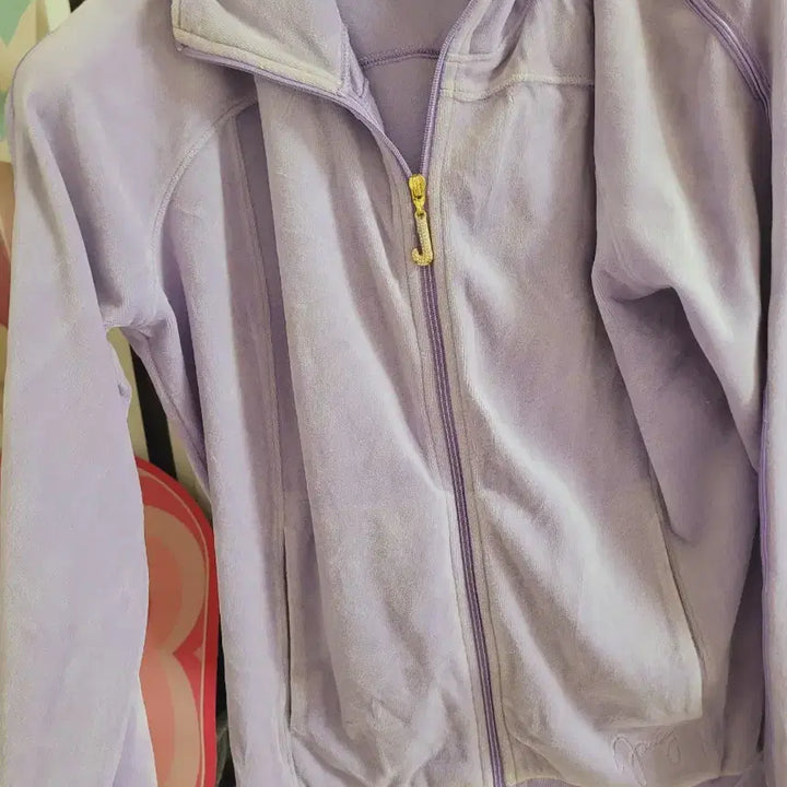 [BUNJANG] Juicy Couture Velvet Hoodie Zip-up Lavender / 쥬시 꾸뛰르 벨벳 후드 집업 라벤더