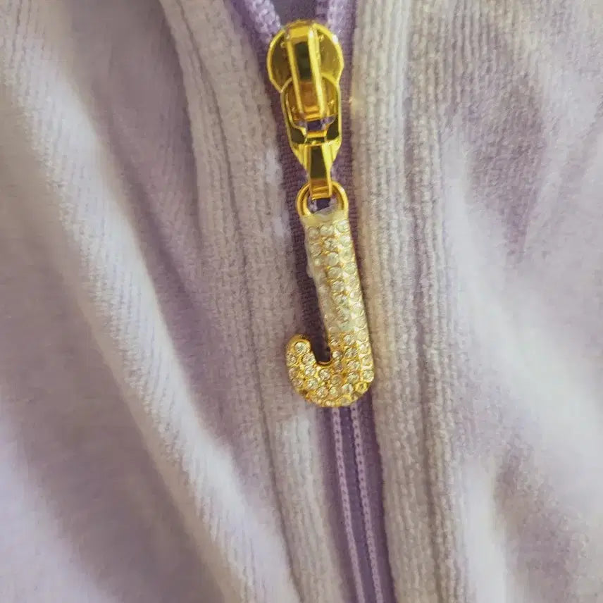[BUNJANG] Juicy Couture Velvet Hoodie Zip-up Lavender / 쥬시 꾸뛰르 벨벳 후드 집업 라벤더