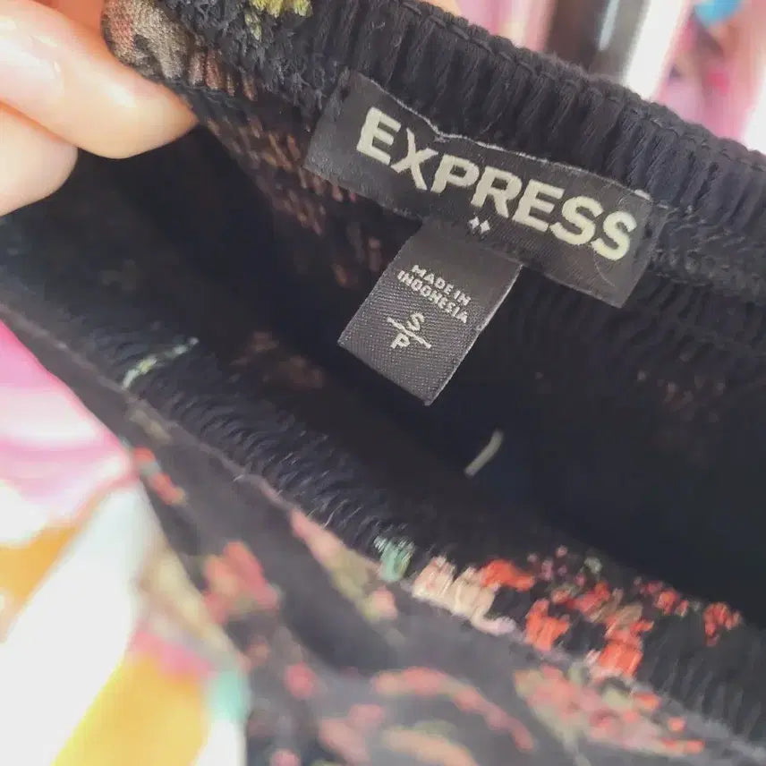 [BUNJANG] EXPRESS Floral Long Dress / EXPRESS 플라워 롱 원피스 블랙