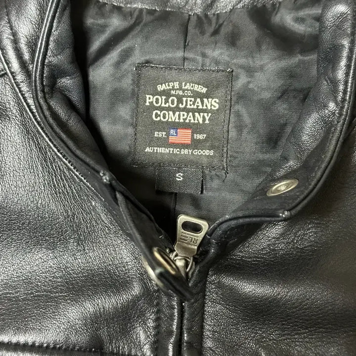 [BUNJANG] Polo Jeans Women's Short Leather Jacket / 폴로 진스 가죽자켓 여자 숏 가죽자켓