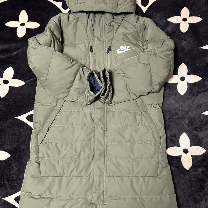 [BUNJANG] Nike Down Filled Long Padded Jacket (Khaki) - Size M / 나이키 오리털 롱패딩 카키 색감 상태 미침주의