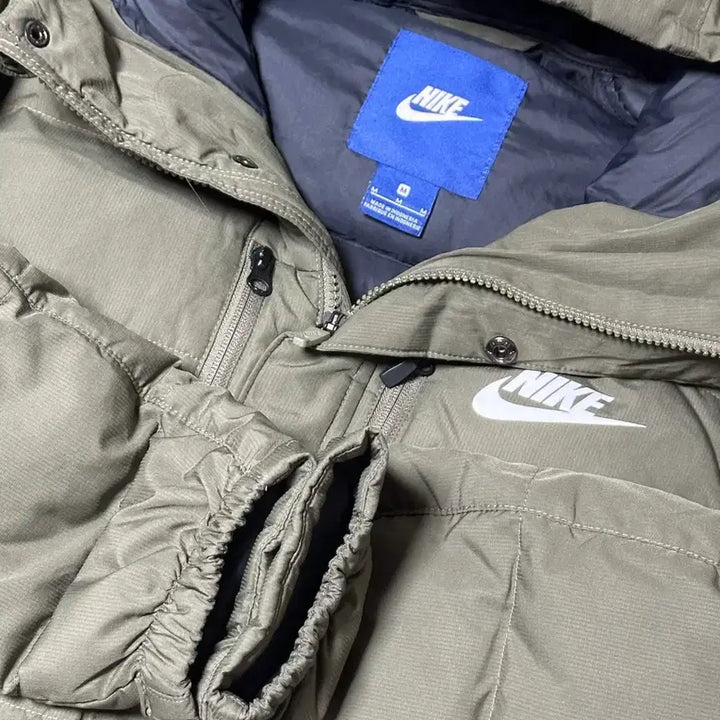 [BUNJANG] Nike Down Filled Long Padded Jacket (Khaki) - Size M / 나이키 오리털 롱패딩 카키 색감 상태 미침주의