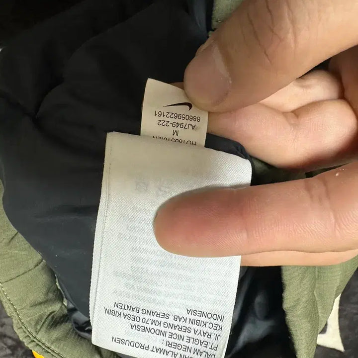 [BUNJANG] Nike Down Filled Long Padded Jacket (Khaki) - Size M / 나이키 오리털 롱패딩 카키 색감 상태 미침주의