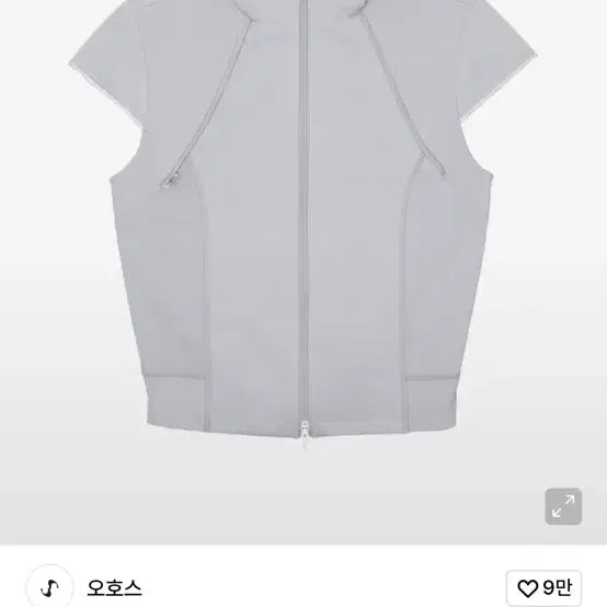 [BUNJANG] Ohoh Capsleeve Jersey Track Zip-up / Grey / 오호스 Capsleeve Jersey Track Zip-up / Grey