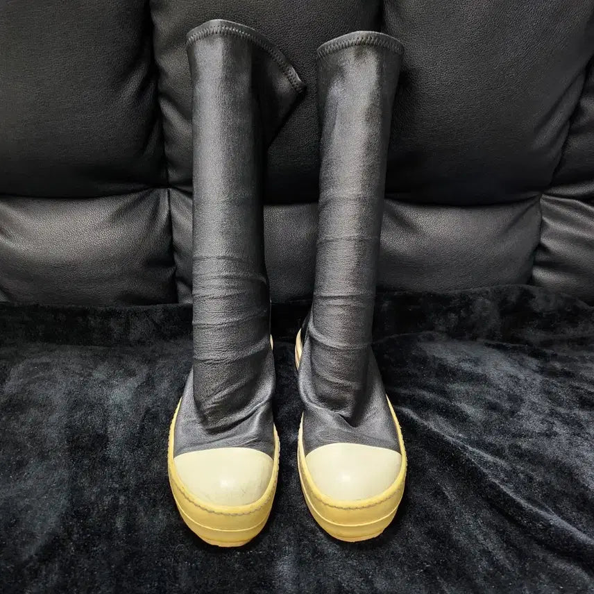 [BUNJANG] Rick Owens Leather Sock Long Boots / 릭오웬스 레더 삭스 롱 부츠 (37)