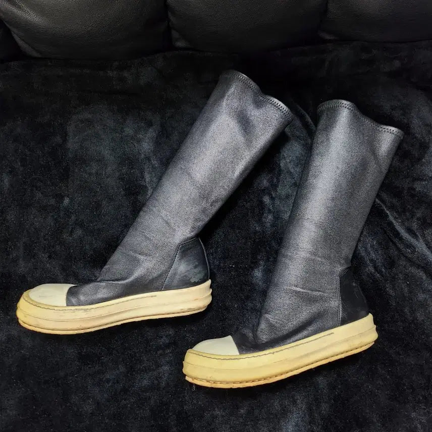 [BUNJANG] Rick Owens Leather Sock Long Boots / 릭오웬스 레더 삭스 롱 부츠 (37)