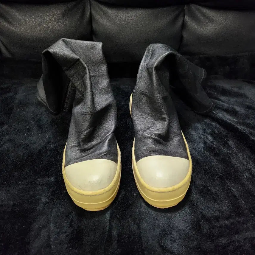 [BUNJANG] Rick Owens Leather Sock Long Boots / 릭오웬스 레더 삭스 롱 부츠 (37)