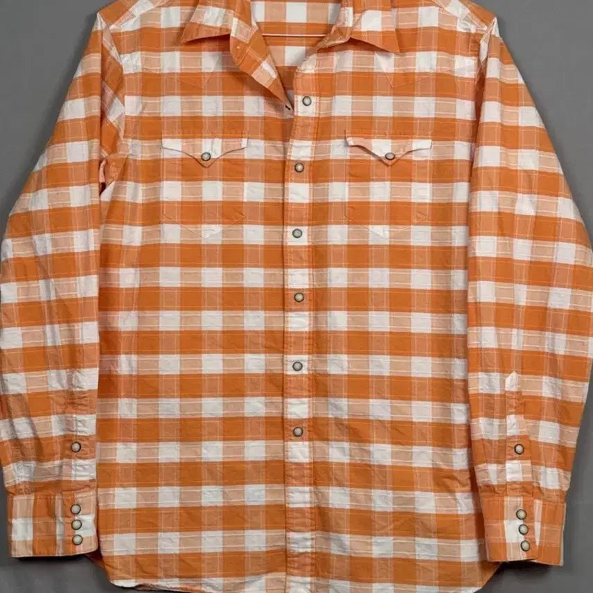 [BUNJANG] Polo Ralph Lauren Orange Check Western Shirt (L) / 폴로랄프로렌 오렌지 체크 웨스턴셔츠 (L)