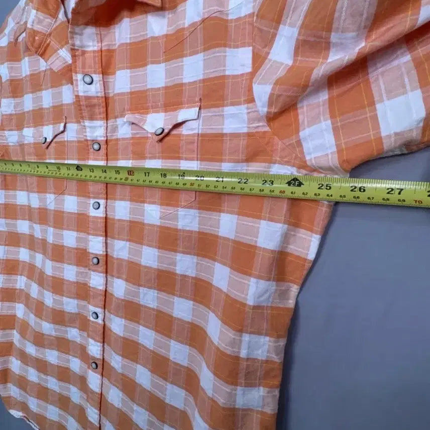 [BUNJANG] Polo Ralph Lauren Orange Check Western Shirt (L) / 폴로랄프로렌 오렌지 체크 웨스턴셔츠 (L)