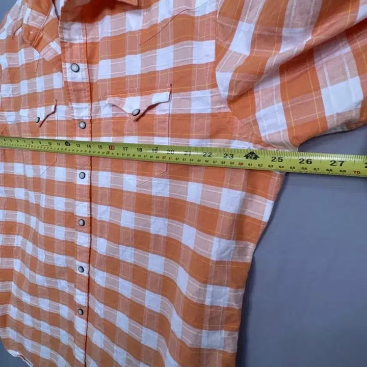 [BUNJANG] Polo Ralph Lauren Orange Check Western Shirt (L) / 폴로랄프로렌 오렌지 체크 웨스턴셔츠 (L)