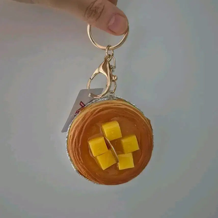 [BUNJANG] Mango Pancake Keyring Bag Charm / 망고 팬케이크 키링 가방고리