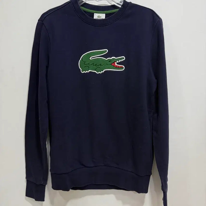 [BUNJANG] Lacoste Navy Big Logo Sweatshirt / 라코스테 네이비 맨투맨 빅 로고