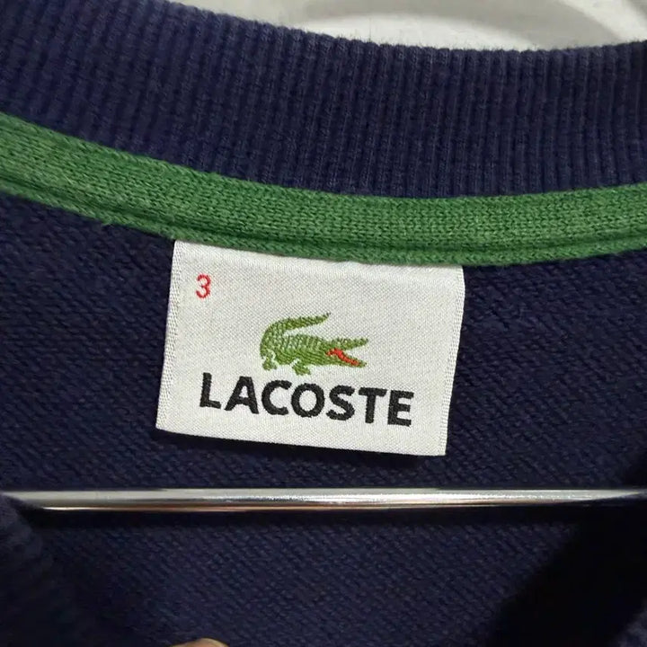 [BUNJANG] Lacoste Navy Big Logo Sweatshirt / 라코스테 네이비 맨투맨 빅 로고