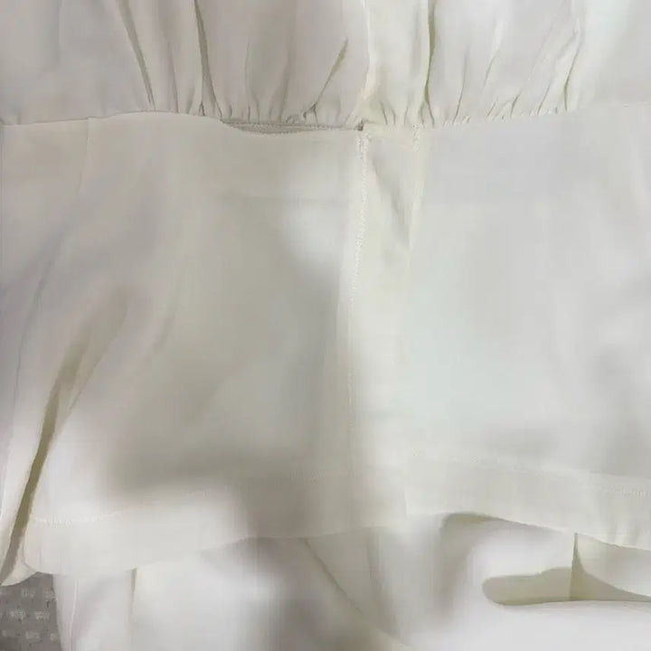 [BUNJANG] TIME White Linen Mini Dress / TIME타임 브랜드화이트 린넨 원피스 반팔 Free