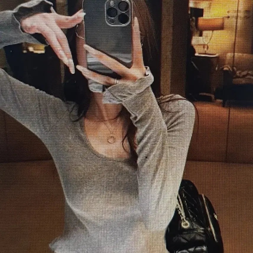 [BUNJANG] Frill Long Sleeve Top - Gray, Black, Brown / (해외배송)프릴 긴팔 티셔츠 그레이 블랙 브라운