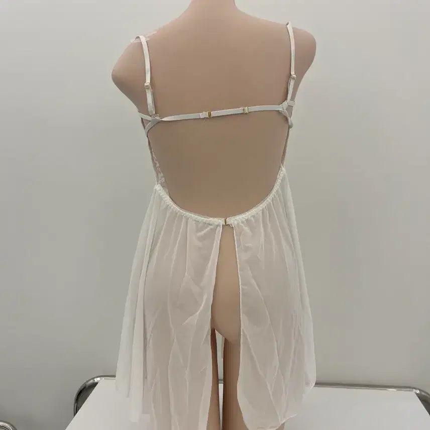 [BUNJANG] Black See-Through Lace Slip Lingerie / 블랙 시스루 레이스 슬립 속옷