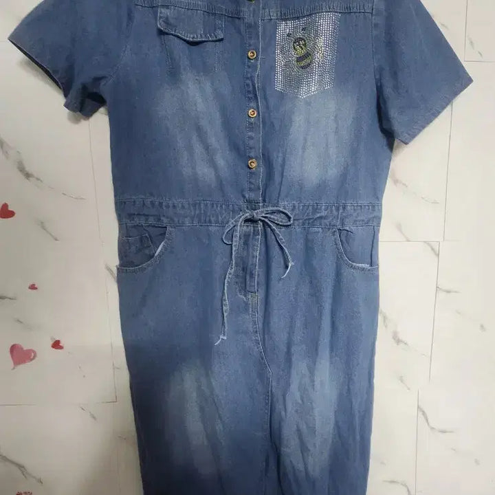 [BUNJANG] ALTBENY Denim Shirt Dress / 새상품 ALTBENY 데님 셔츠 원피스 55  66  통통66까지