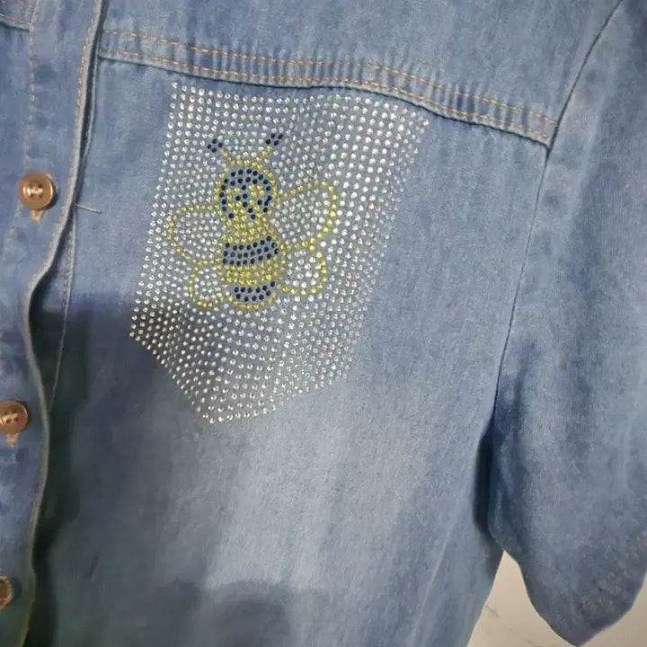 [BUNJANG] ALTBENY Denim Shirt Dress / 새상품 ALTBENY 데님 셔츠 원피스 55  66  통통66까지