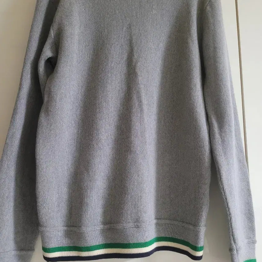 [BUNJANG] Lacoste V-Neck Knit Gray Wool Sweater / 라코스테 V넥 니트 그레이 울100 봄옷