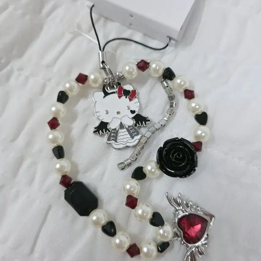 [BUNJANG] Sanrio Akuma Series Kitty Bead Strap / 산리오 아쿠마 시리즈 비즈 스트랩