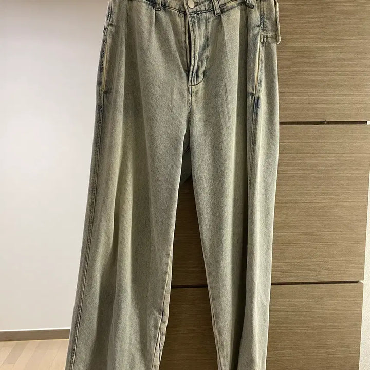 [BUNJANG] Polytelu 6pk Ruched Denim Bleached Ice Jeans / [2] 폴리테루 6pk 루즈드 데님 블리치드 아이스