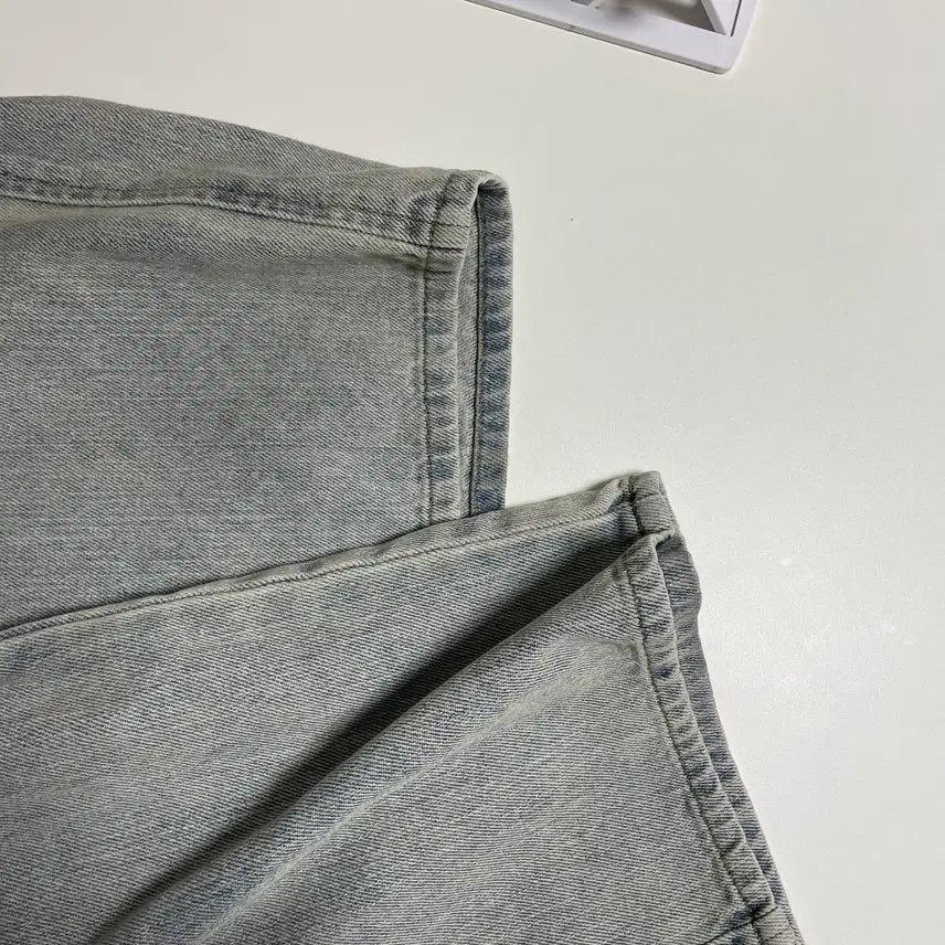 [BUNJANG] Polytelu 6pk Ruched Denim Bleached Ice Jeans / [2] 폴리테루 6pk 루즈드 데님 블리치드 아이스