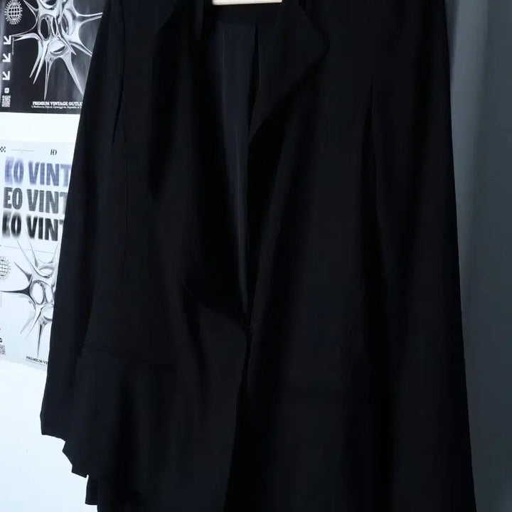 [BUNJANG] W(S-M) Time Layered Blazer Jacket / W(S-M) 타임 정장 슈트 자켓 블레이저 레이어드 블랙 마-17584