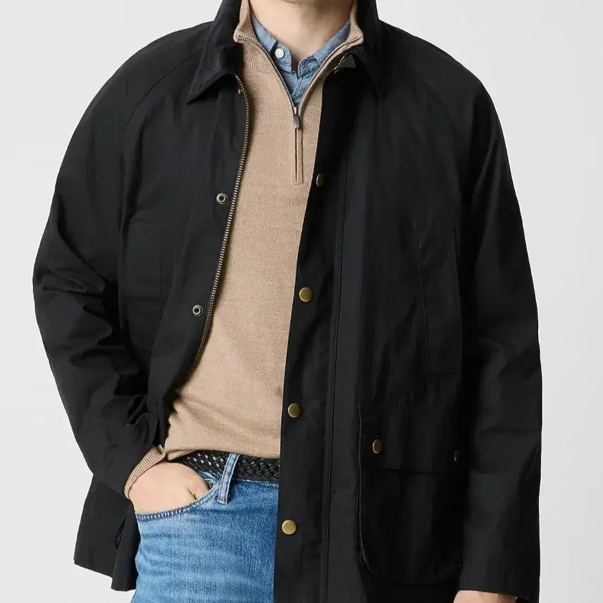 [BUNJANG] J.Crew Black Barbour Jacket M / 제이크루 블랙 바버 자켓 M사이즈 새제품