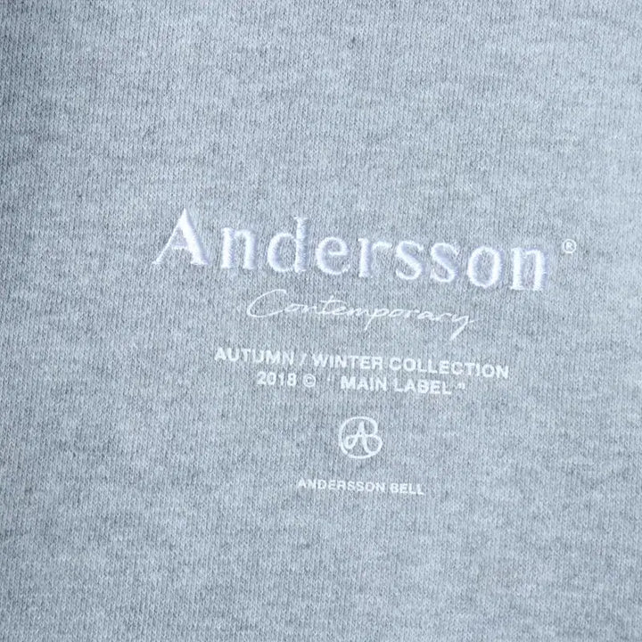 [BUNJANG] Andersson Bell Gray Fleece Hoodie / (XL-2XL) 앤더슨벨 후드티셔츠 그레이 기모 올드스쿨-1758D