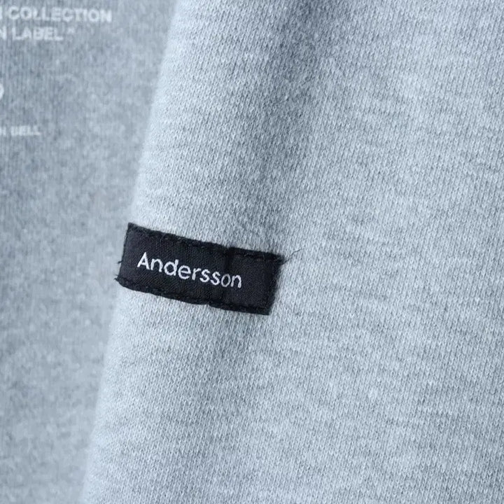 [BUNJANG] Andersson Bell Gray Fleece Hoodie / (XL-2XL) 앤더슨벨 후드티셔츠 그레이 기모 올드스쿨-1758D