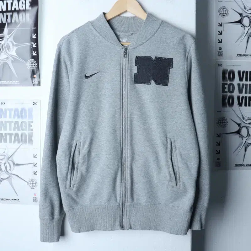 [BUNJANG] Nike Zip-Up Windbreaker Jacket / (M-L) 나이키 집업 바람막이 점퍼자켓 00S 년대 그레이-1758E