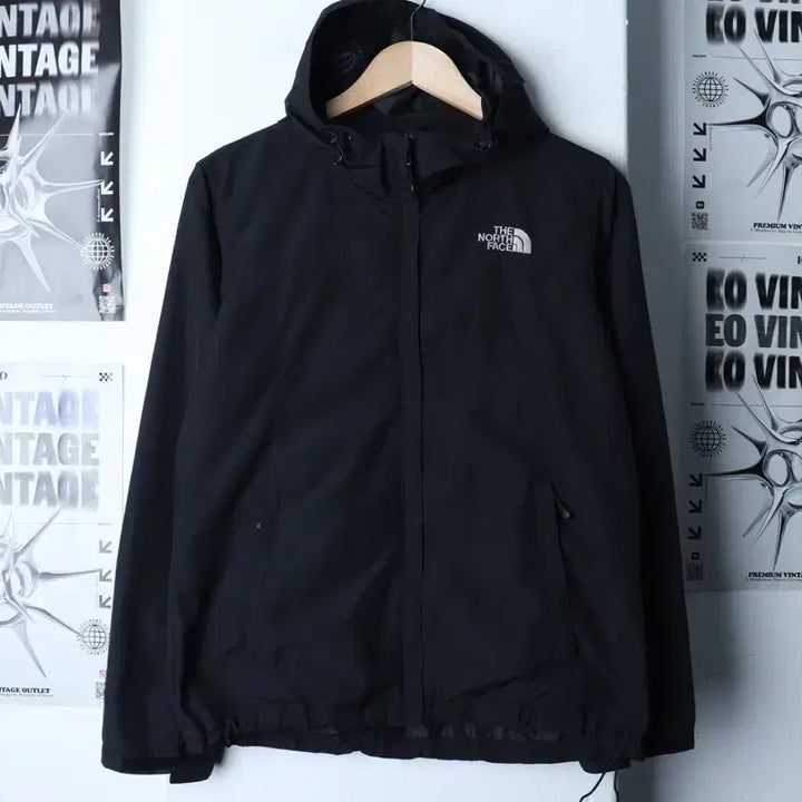 [BUNJANG] The North Face Windbreaker Jacket / W(L) 노스페이스 집업 바람막이 점퍼자켓 스몰로고 블랙-1759E