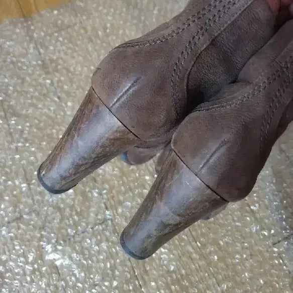 [BUNJANG] Camper Lace-up Ankle Boots / 브라운 레이스업 앵클 부츠캠퍼앵글부츠 뒤굽7 앞높이2  사이즈 225