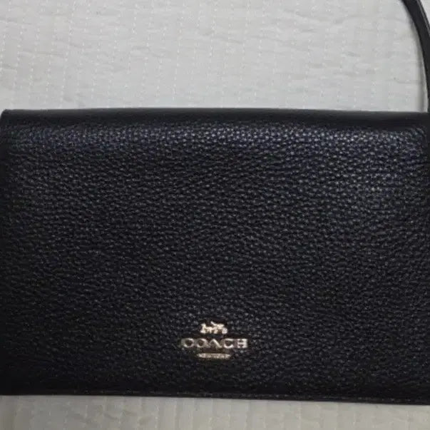 [BUNJANG] Coach Black Leather Crossbody Mini Bag / 코치 블랙 가죽 크로스백 미니백