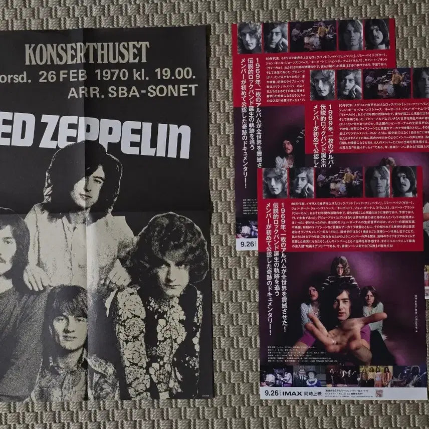 [BUNJANG] Led Zeppelin Poster Set / 포스터 Led Zeppelin 레드 제플린 4매 세트