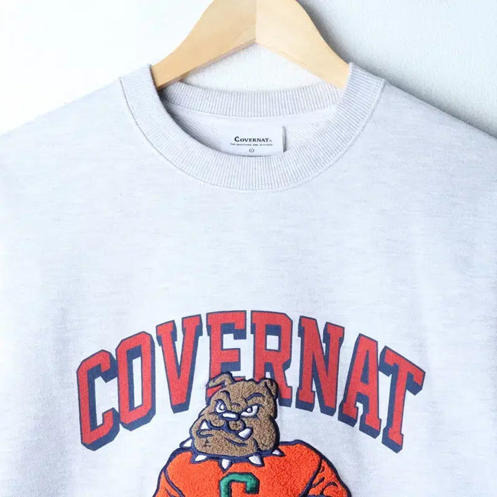 [BUNJANG] Covernat Big Logo Melange Pullover Sweatshirt / (L) 커버낫 맨투맨 티셔츠 빅로고 멜란지 풀오버 올드스쿨-175AB