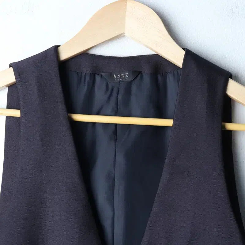 [BUNJANG] ANDZ Navy Wool Windbreaker Jacket / (M) 앤드지 집업 바람막이 점퍼자켓 정장 조끼 네이비 울-175C2